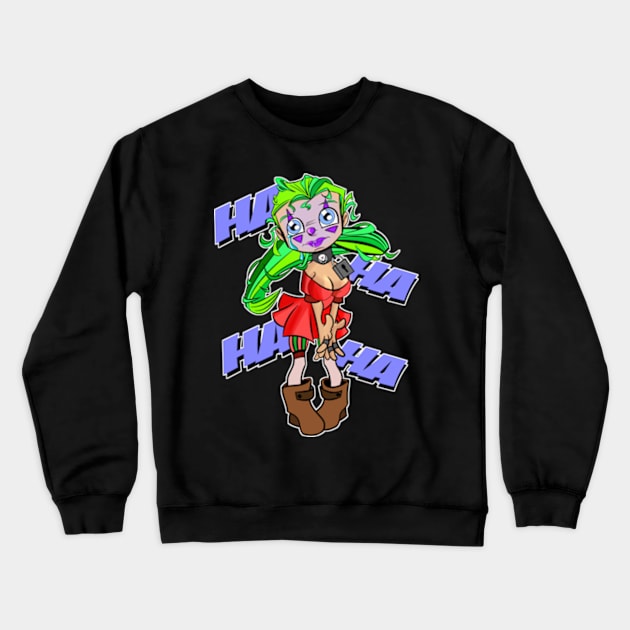 Girl Clown Crewneck Sweatshirt by davidfeci